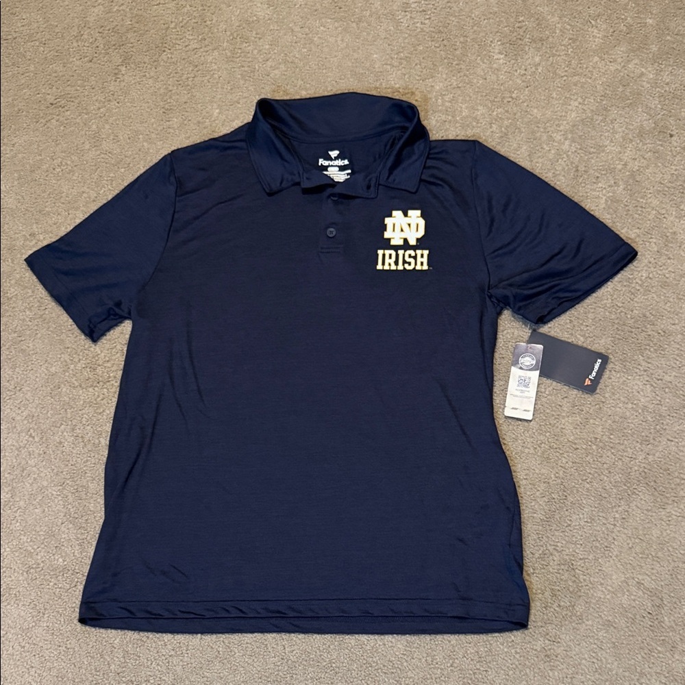 Fanatics Navy Polo with Notre Dame Logo